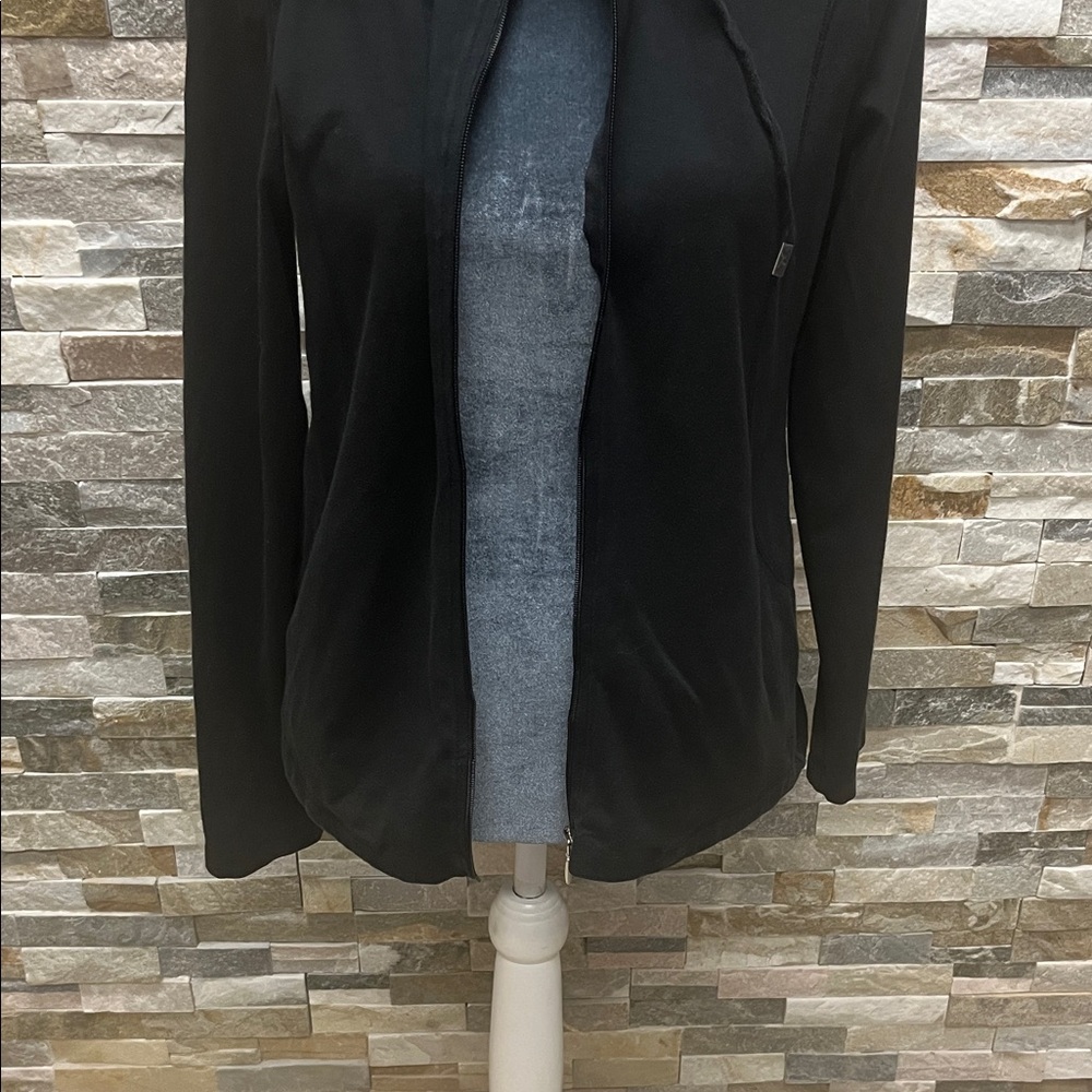 Danskin Now Black Hooded Utility Jacket - Picture 3 of 8